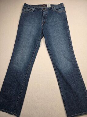 Eddie Bauer Womens 12R Natural Fit Straight Leg Jeans Blue Denim